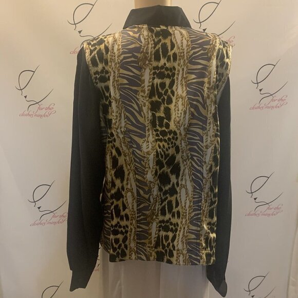 Anna and Frank. Sz 1X. Layered Look Silk Shirt. Button Cuff. Hem Band. B85. - Picture 4 of 4